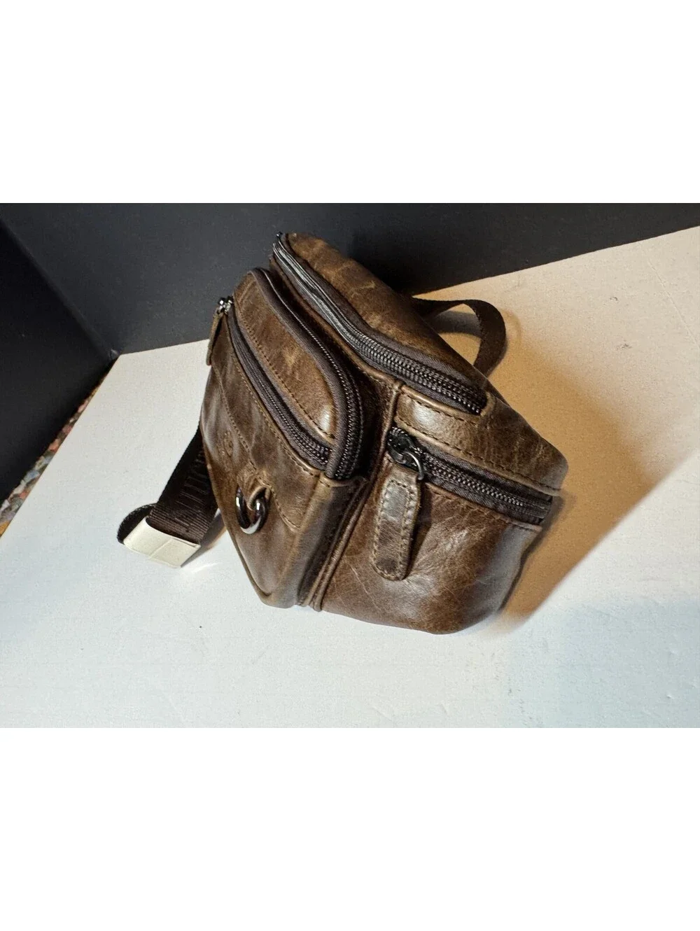 Genuine Leather NIUCUNZH Vintage Style Fanny Pack Waist Pack Brown NWOT